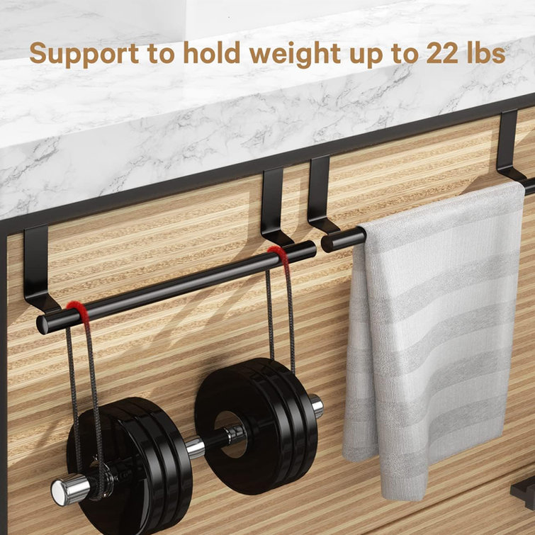 JASODI Stainless Steel Over Door Towel Rack Bar Holders for Universal